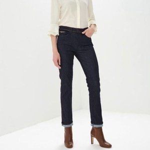 New, without Tags, Tory Burch Laila Runway Logo Straight DarkJeans 29 Never worn